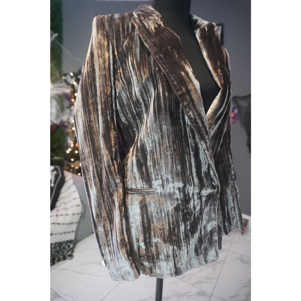 H&M Velour Style Blazer size 2 - Picture 6 of 10